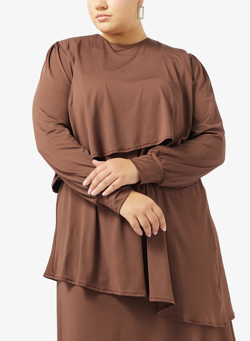 Khizana  Plus Size Layered Abaya for Women | Best Price UAE